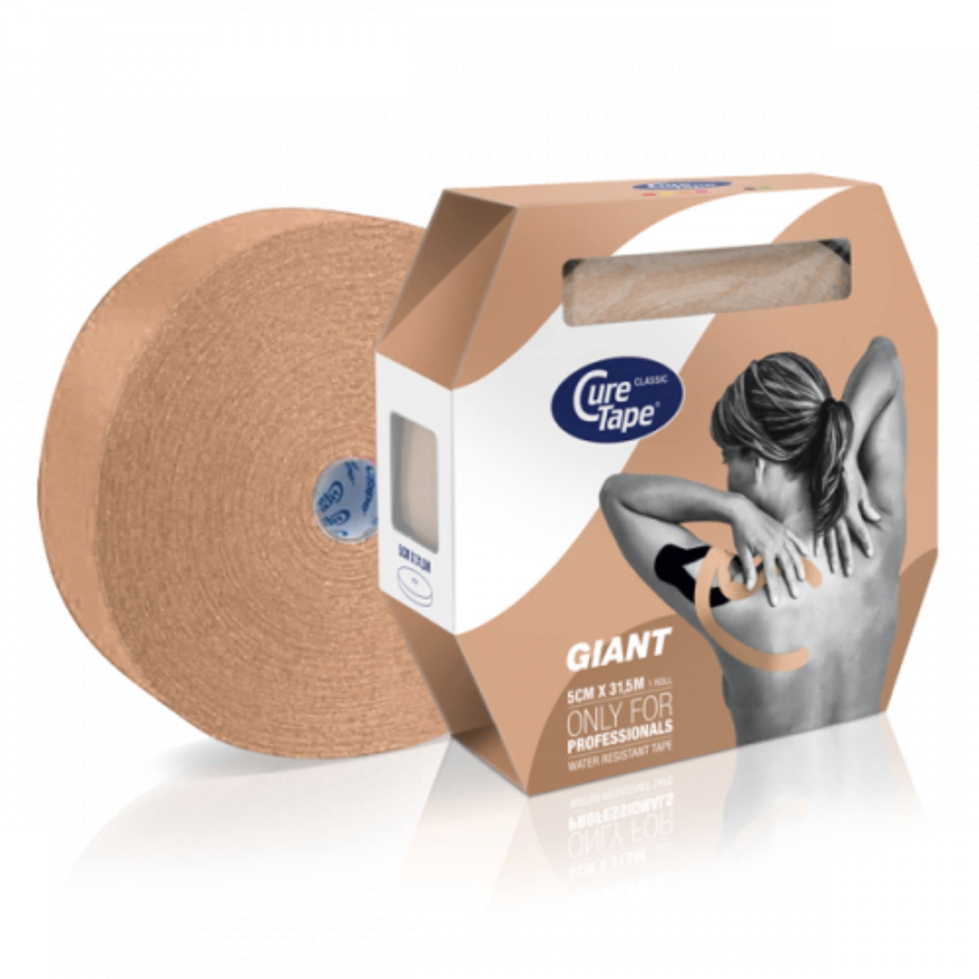 CureTape® Kinesiologie Tape (5 cm x 31,5 m, Schwarz) | Wasserfest und latexfreies Kinesiotapes | Kinesiotape mit TÜV-Zertifikat | Sporttape für den Profi | Physio Tape für Verletzungen & Beschwerden