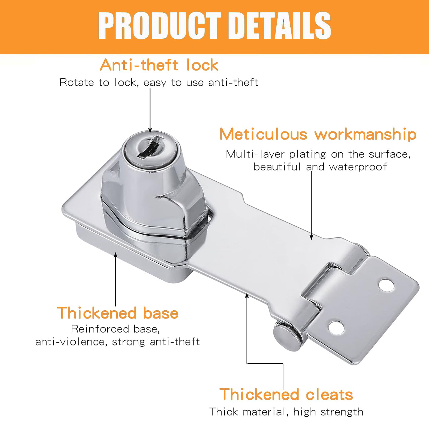 ZiYuya Hasp Lock with Keys - Image 4