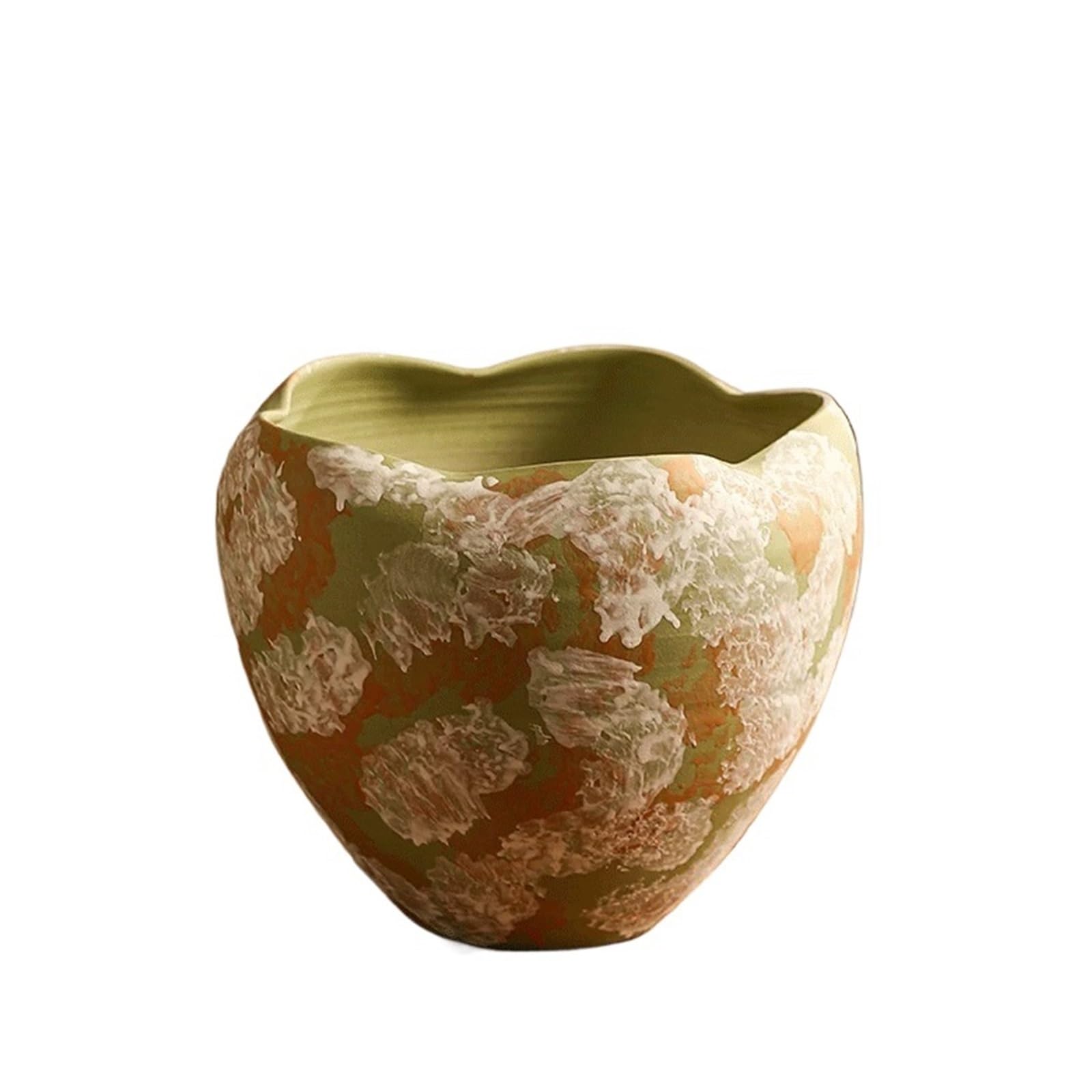 doniczki do wnętrz Luxurious Ceramic Plant Pot: Wide-Mouthed, Large-Diameter, Unique Wavy-Edge Design For Monstera Plants