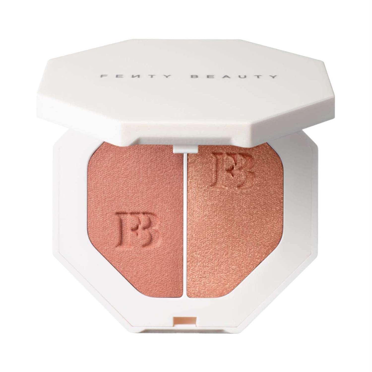Fenty Beauty Blush & Highlighter Duo Compact, Peach Shade | Dual Pan Palette, Luminous Finish, Buildable Coverage, Face Makeup, Travel-Friendly-image-45