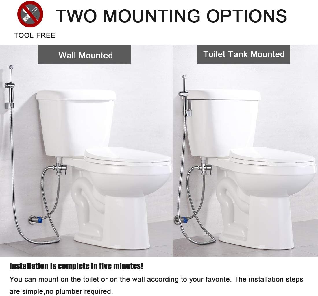 Amazon Crazy 🔥 Deals Handheld Bidet Sprayer for Toilet, Uvish Toilet Sprayer - Adjustable Water Pressure Control with 59 Bidet Hose for Feminine Wash, Chrome Brass Cloth Diaper Bidet Toilet Sprayer for Diaper Wash Exclusive Discount 90% Price Handheld Bidet Sprayer for Toilet, Uvish Toilet Sprayer - Adjustable Water Pressure Control with 59 Bidet Hose for Feminine Wash, Chrome Brass Cloth Diaper Bidet Toilet Sprayer for Diaper Wash