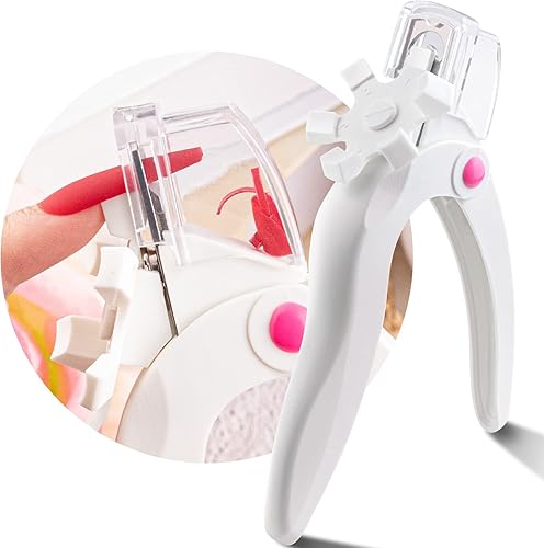 Miniatura 7 de Belleboost Cortaúñas de acrílico ajustable con calibrador, atrapador y medición de longitud, esfera profesional negra de acero inoxidable, cortador