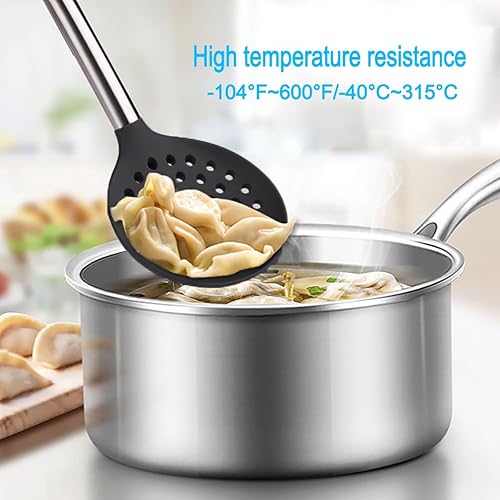 Miniatura 6 de Juego de espátulas de silicona de 5 piezas, resistentes al calor, largas, grandes para utensilios de cocina antiadherentes, uso en cocina, color