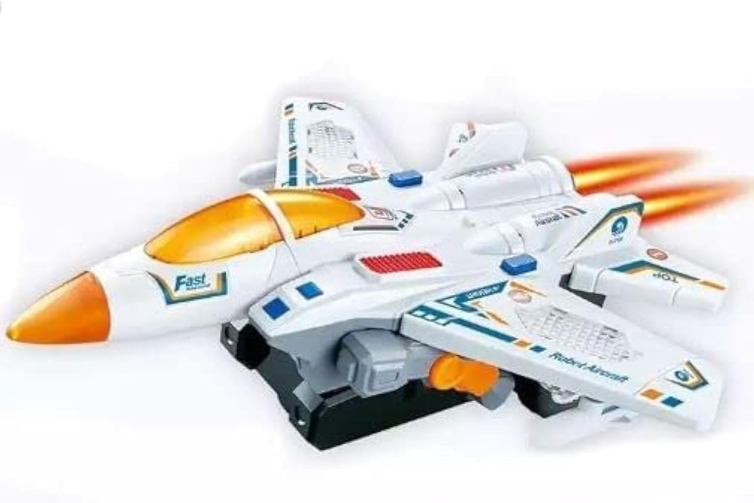 Automatic Deformation Airplane With Light & Music, Battery Operated Musical Toy for Kids Toddlers Airplane