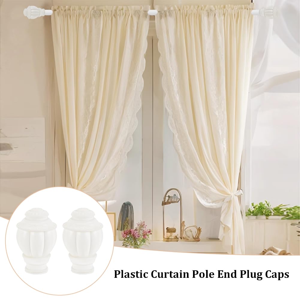 PRETYZOOM 2pièces Embouts Pour Tringle à Rideau Accessoires Décoratifs Pour Intérieur Noir Lot