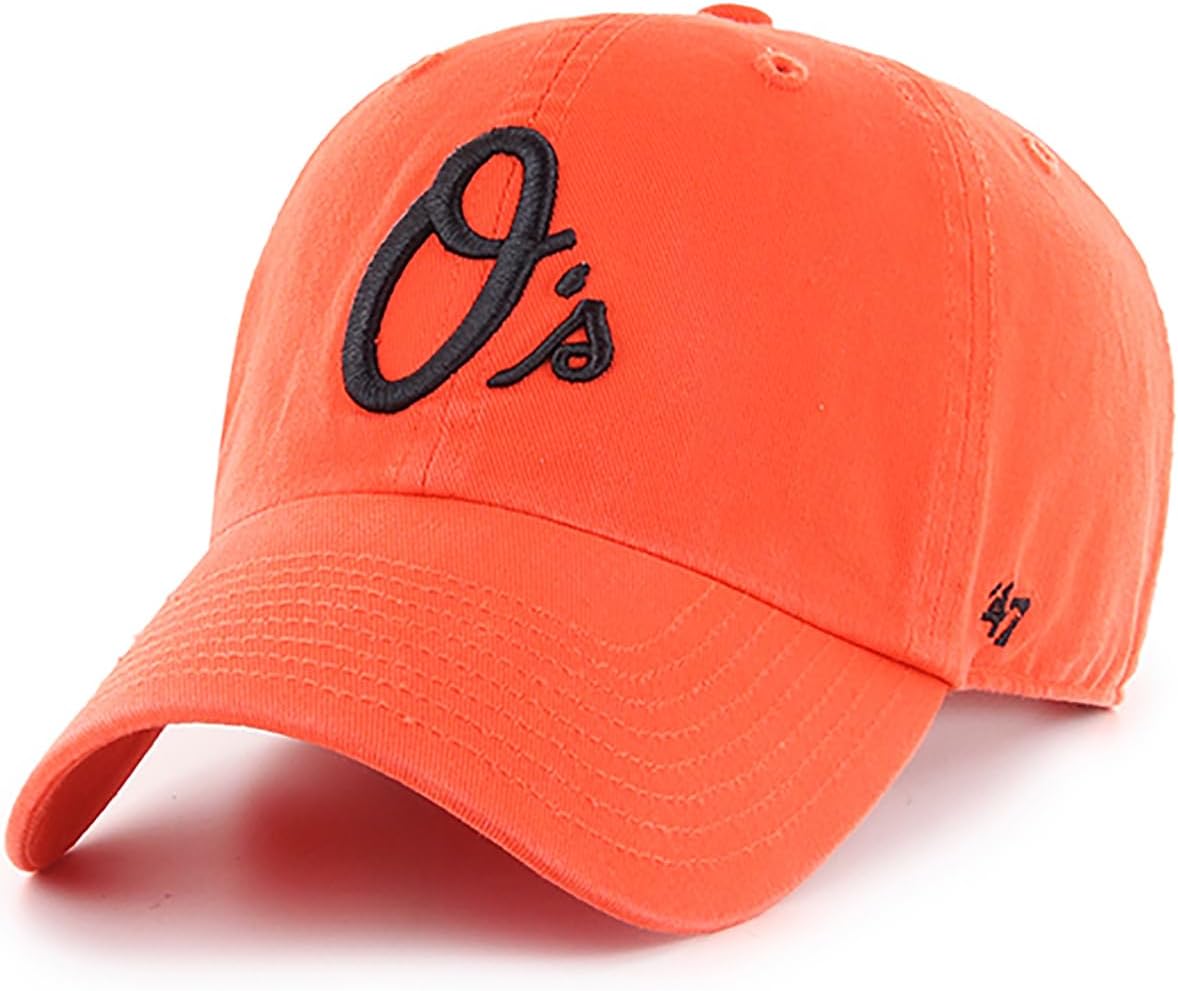 47 Brand MLB Alternate Color Primary Logo Clean Up Adjustable Baseball Cap Hat, Adult One Size Fits All