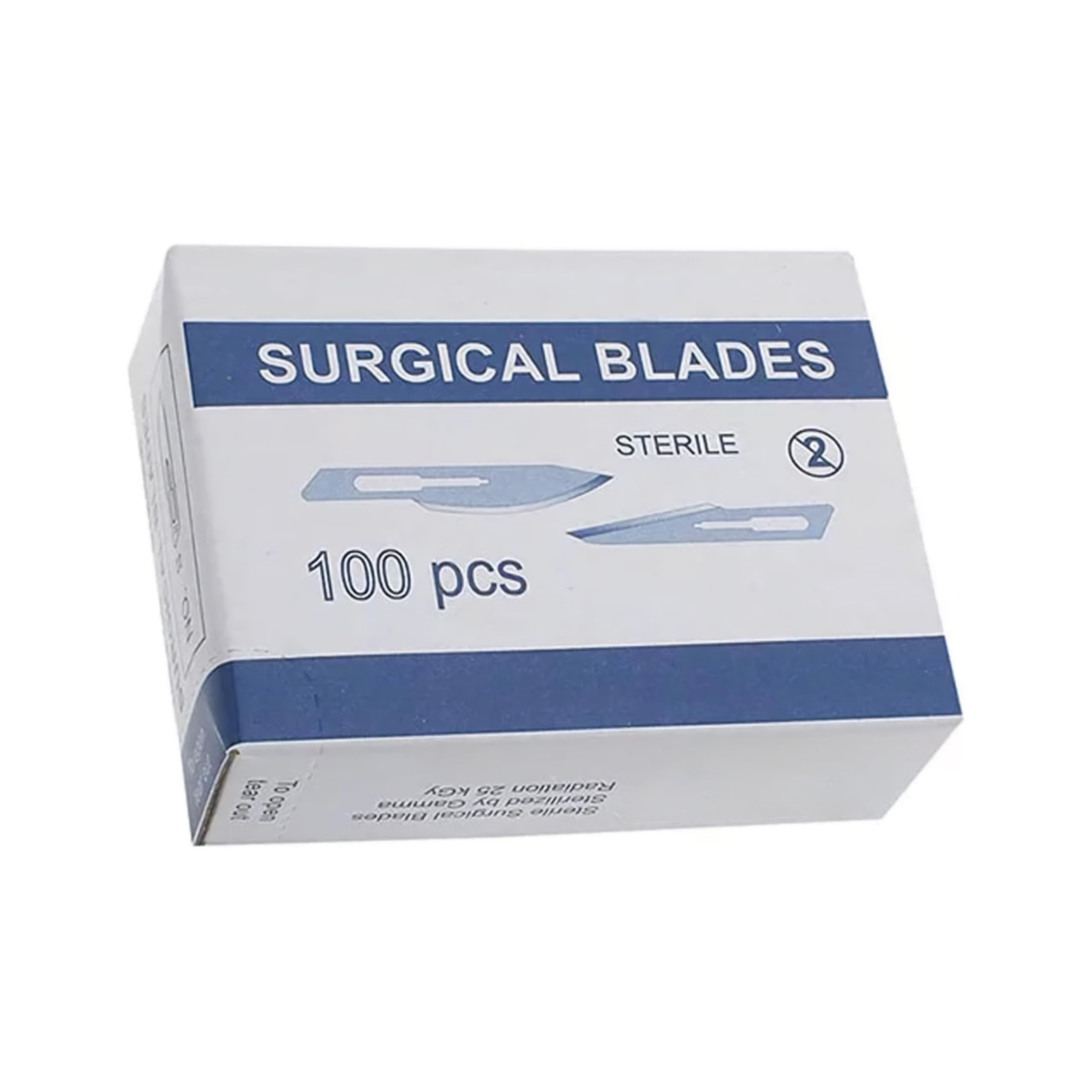 King Mariot Medical Equipments Pack of 100 Surgical Blade | Precision Surgical Blades | Sterilized (25kGy) for Safe and Effective | Use in and Laboratory Settings (Blade Size 24)
