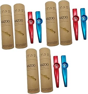 VICASKY 6 Conjuntos Kazoo Para Crianças Saco De Presente Crianças Instrumentos Musicais Instrumentos Musicais Flautas Kidult Instrumento Guitarra Crianças Desempenho Musical Instrumento