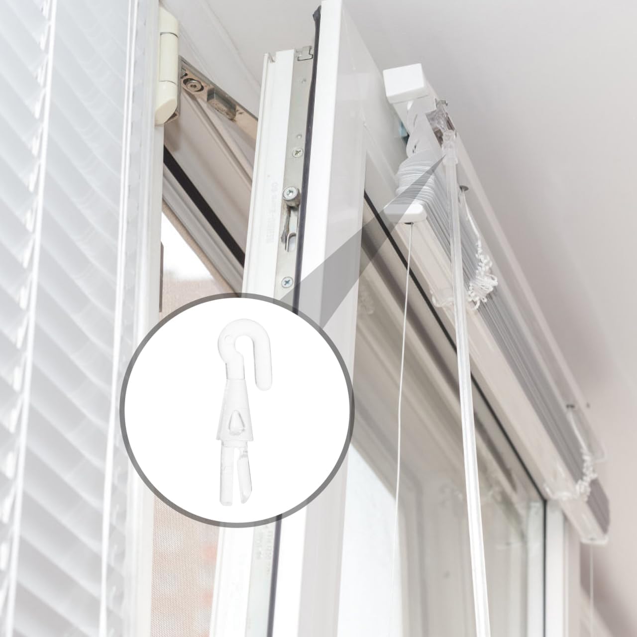 Cabilock Blind Wand Replacement Hooks 6-Pack Lightweight Rod Head Connectors for Vertical Window Blinds Control and Tilt Operation