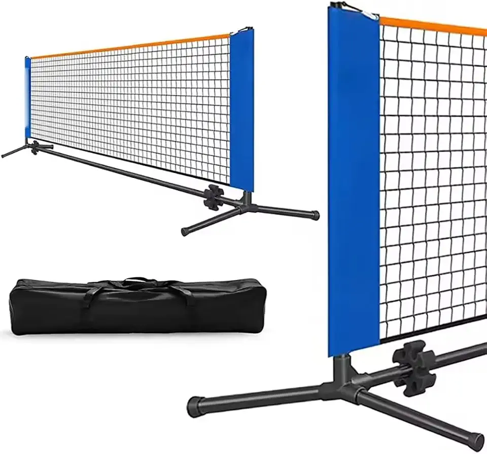 Red Voleibol,Altura Ajustable hasta 5,1 Metros, con Bolsa Portátil, Fácil De Instalar y Desmontar, Adecuado para Diversos Entornos, Ideal para Deportes como Tenis, Pickleball y Voleibol.