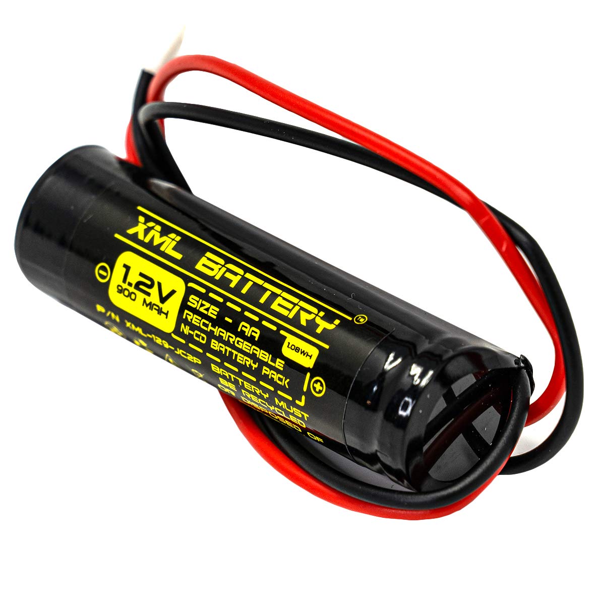 XML Battery 1.2v 900mAh Unitech AA900mAh AA BST DAA900BT D-AA900BT Ni-CD Rechargeable Battery Pack Replacement for Exit Sign Emergency Light