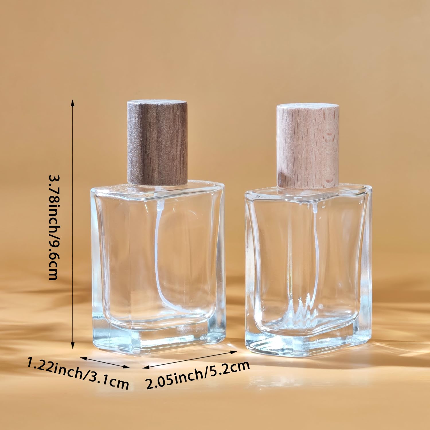 Yerpkefey Glas-Parfümflasche – 50 Ml, Rosa, Mit 3 Spendern (Trichter, Pipette, Transfer), Nachfüllbar