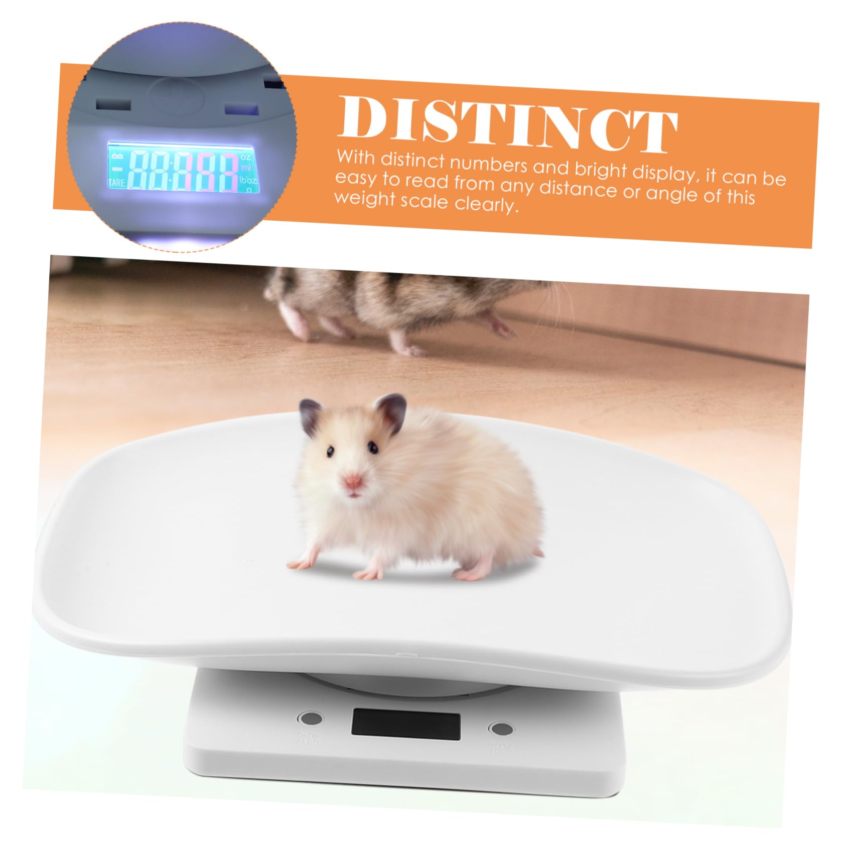 KOMBIUDA Bilancia Elettronica per Animali Domestici con Display LED Misurazione Precisa per e Gattini Design Pesare e Medicinali per Animali