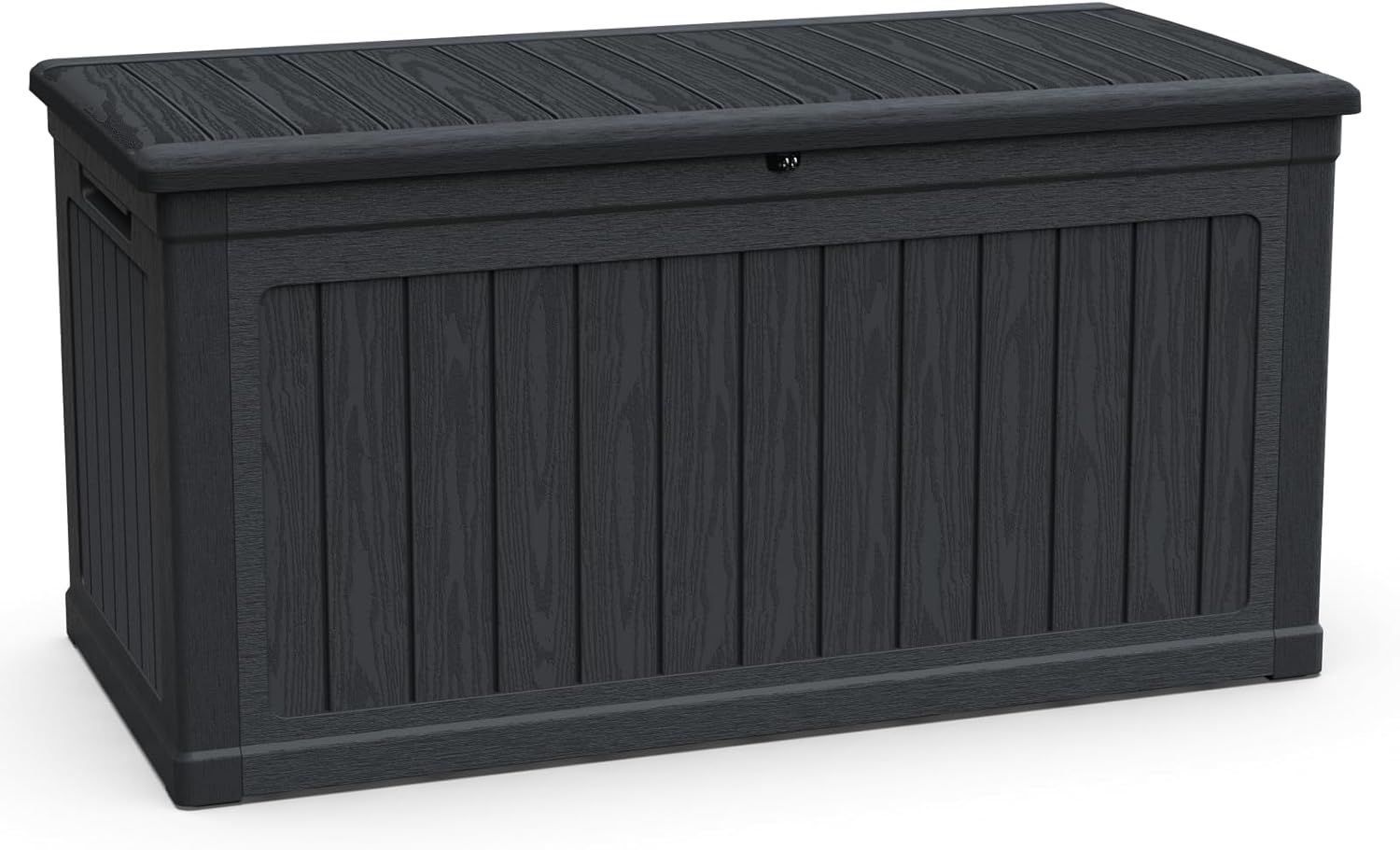 230 Gallon Large Outdoor Storage XXL Deck Box for Patio Furniture, Outdoor Cushions, Garden Tools and Sports/Pools Equipment, Waterproof Resin, Lockable, Black