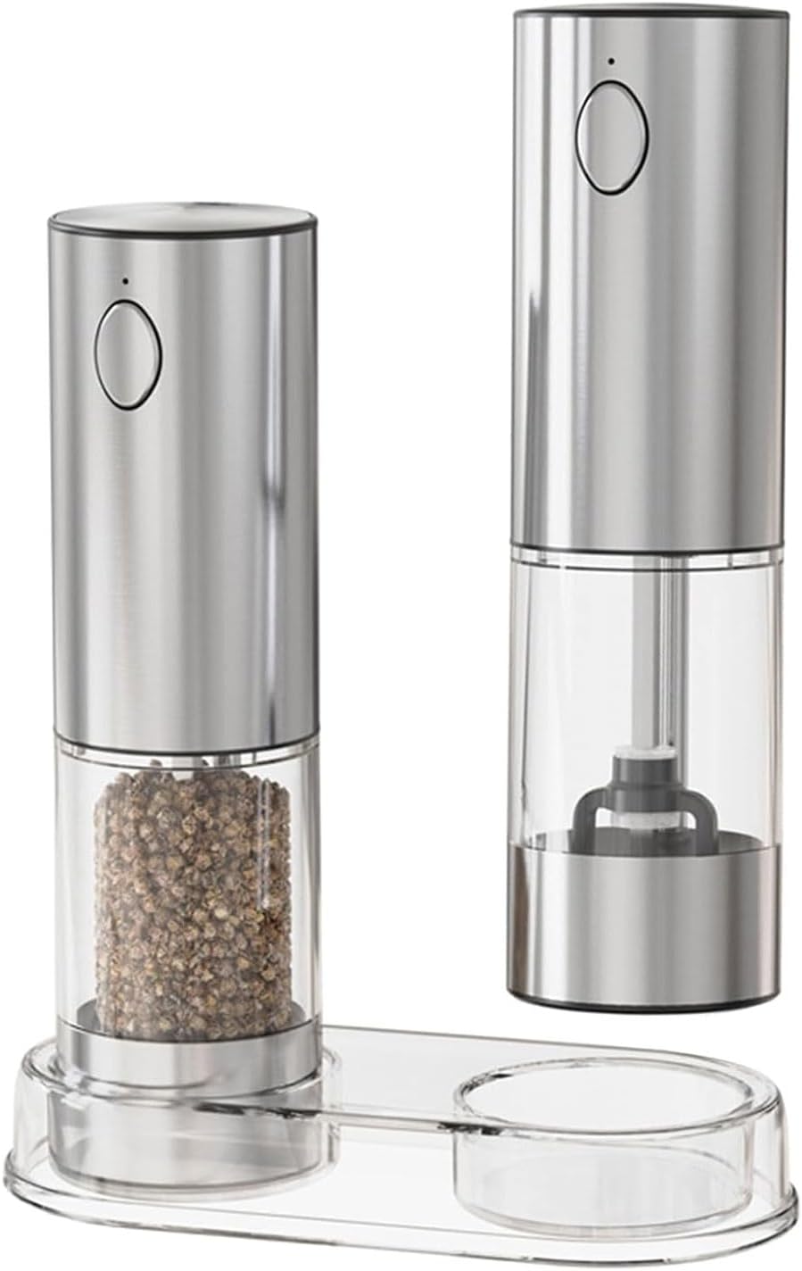 Pepper Mills Electric Salt and Pepper Grinder Set Peppers Grinder USB Rechargeable Mill Kitchen Electric Salt and Pepper Shaker Pepper Shaker