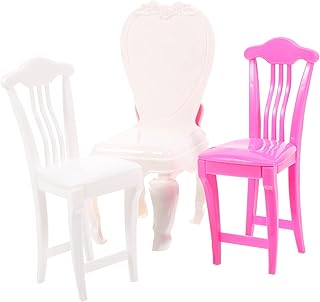 COHEALI 3 Peças Cadeira De Brinquedo Para Crianças Cadeira De Brinquedos Branca Mini Brinquedos De Plástico Mini Cadeira Para Crianças Cadeiras Para Crianças Mini Brinquedos Para Crianças