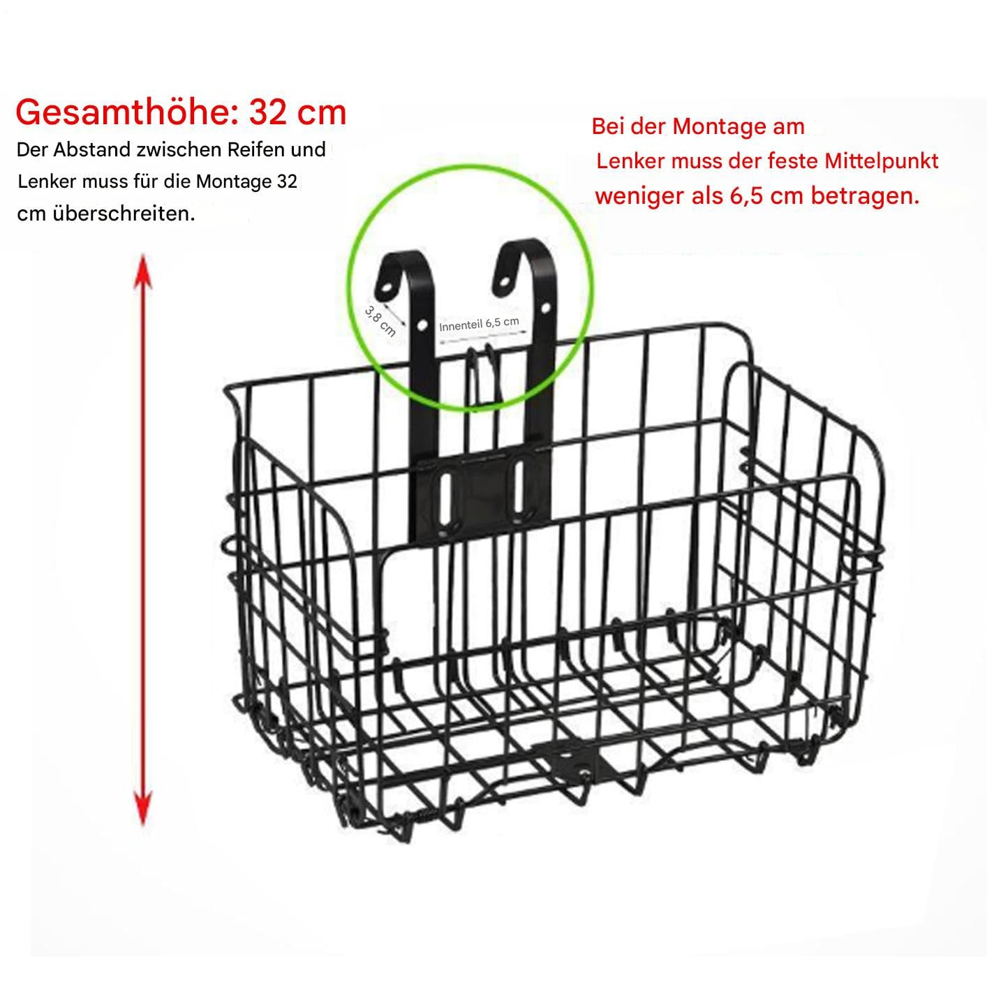 Frontkorb Für Fahrrad - Faltbarer Verstellbarer Gepäckträger,Mountainbike