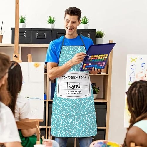 Miniatura 6 de Delantal de libro de composición personalizado con nombre, delantal grupo, disfraz de cuaderno de crayón de Halloween para profesores