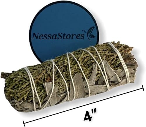 Miniatura 3 de NESSASTORES - Paquete de incienso de salvia blanca + enebro de 4 pulgadas #JC-206 (7 piezas)