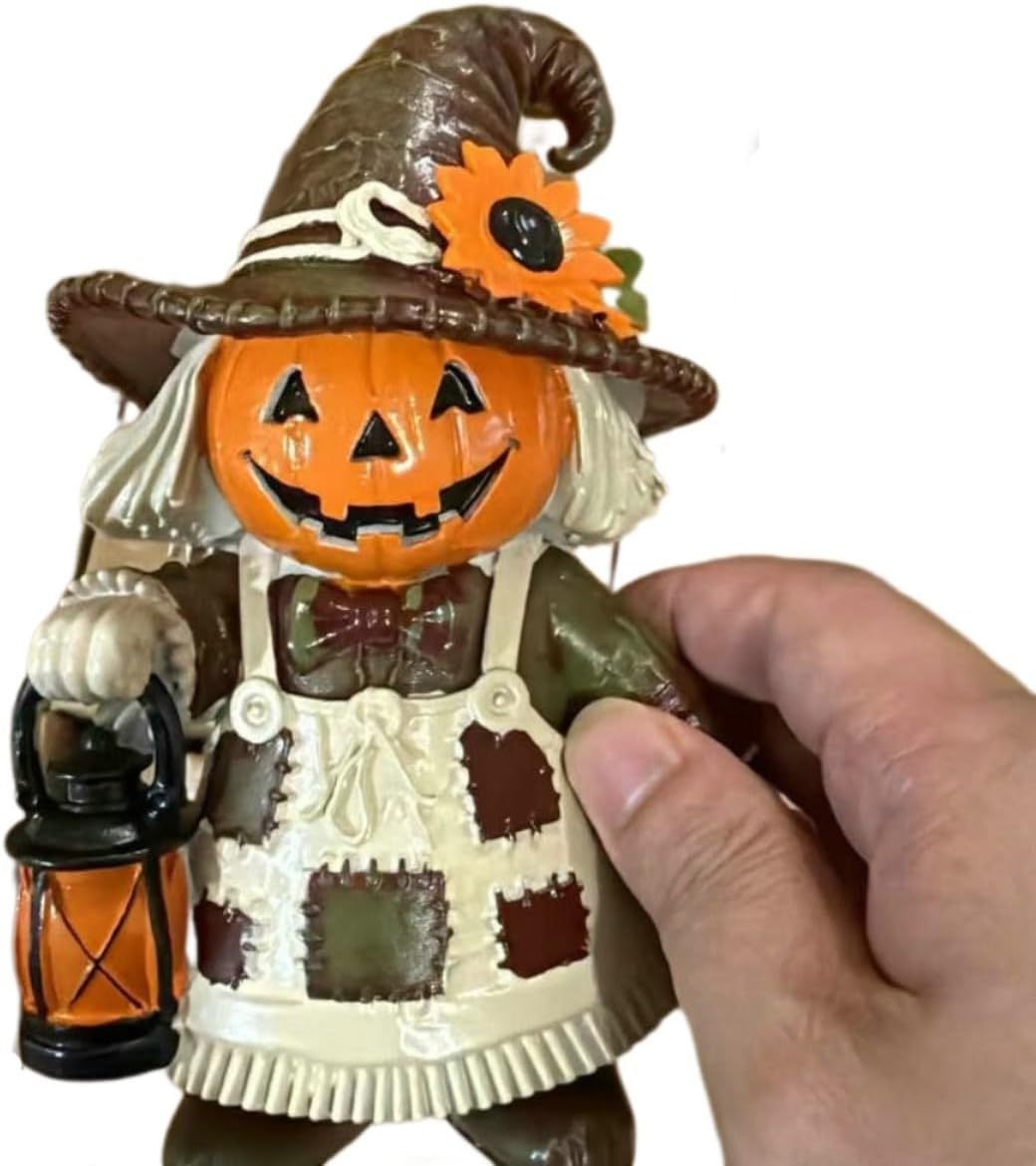 Rustic Halloween Figurines, Farmhouse Tabletop Decor for Shelves,C
