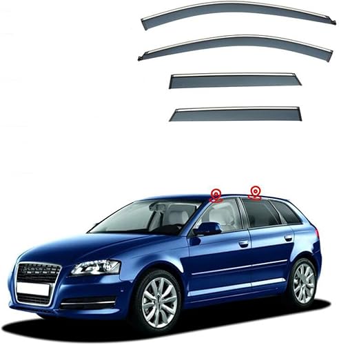 Protector de lluvia de coche para A-UDI A3 2003 2004 2005 2006 2007 2008 2009-2021 protector de lluvia para ventana de coche, deflector de ventana