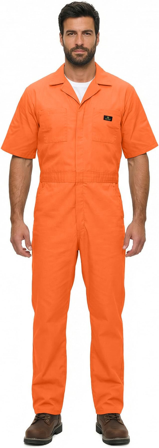 Natural Uniforms Mens Short Sleeve Coveralls Zippered