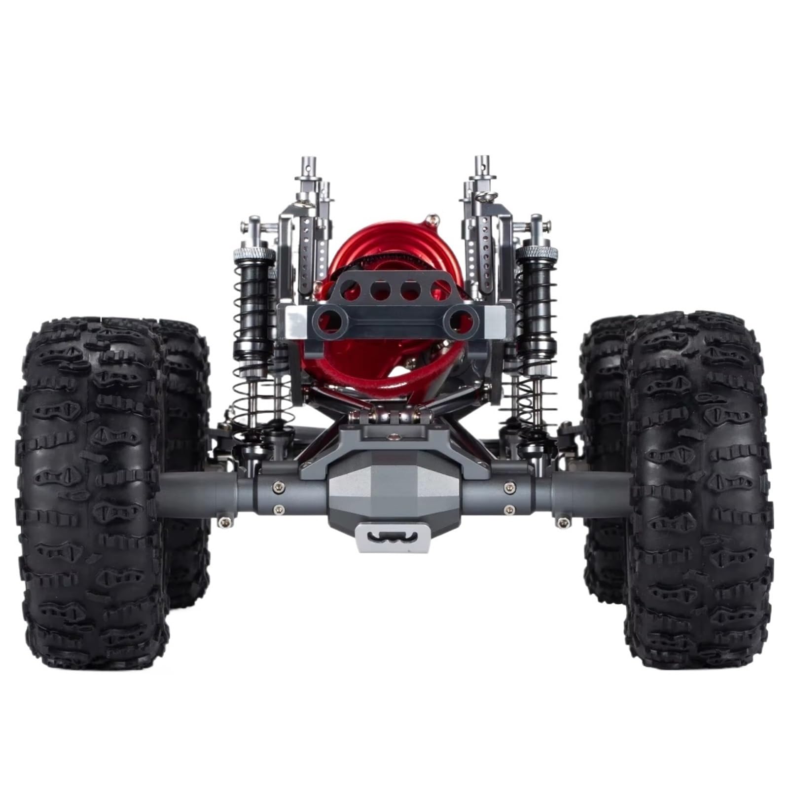 Chasis Bastidor RC Para SCX10 1:10 Para Chasis De Metal Para Coche Todoterreno RC Con Eje Portal Riel De Carbono Y Ruedas De 1,9"