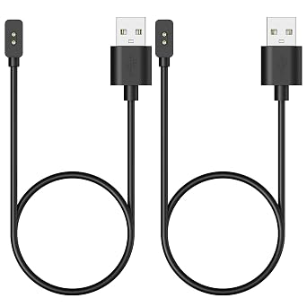 MoKo 2 Pack Charger Compatible with Xiaomi Smart Band 10/9/8/Redmi Watch 5/5 Active/Lite/4/3 Active/Redmi Smart Band 2, Magnetic Charging Dock with 3.3ft/1m USB Charging Cable, Black