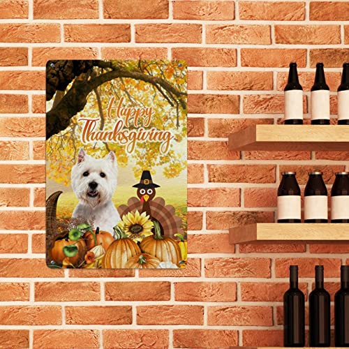 Plaque en étain de Thanksgiving pour décoration murale rétro durable - 7