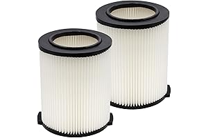 RIDGID 9 Gallon Shop Vac Filter: 2-Pack Vf4000 Replacement Filters for 5-20 Gallon Vacuums