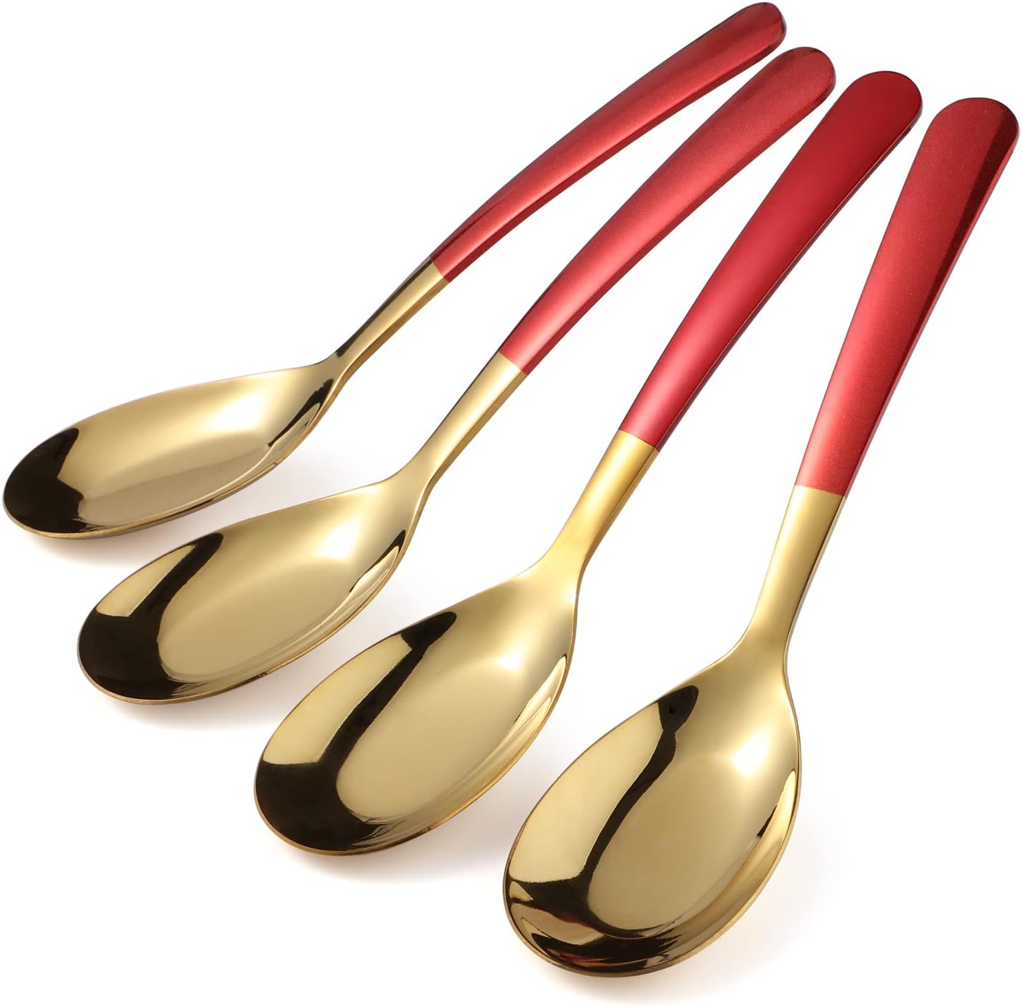Dinner Spoons Stainless Steel Spoons Set of 4 Long Handle