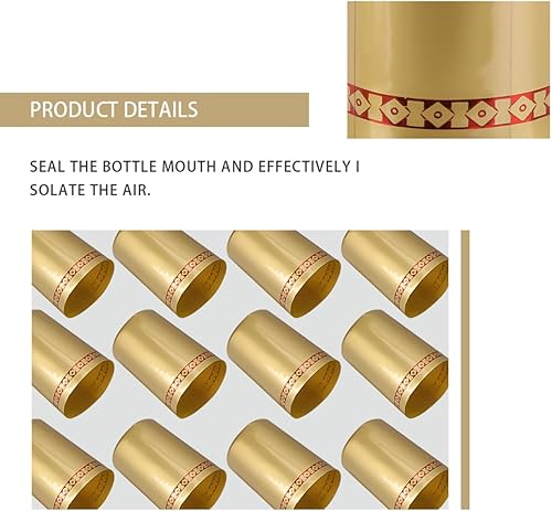 Miniatura 5 de ABOOFAN 100pcs Botella de vino Termoencogible Cápsulas de Vino Botella de Vino Shrink Tops Mangas Vino Tinto Termoencogible Tapas de Vino Tapones de