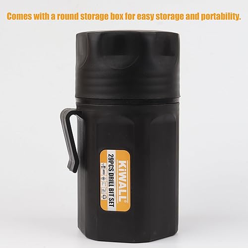 Miniatura 6 de Juego de 29 brocas de acero de alta velocidad de 116 a 12 pulgadas, punta dividida de 135 y flauta doble para perforación rápida y precisa de metal,