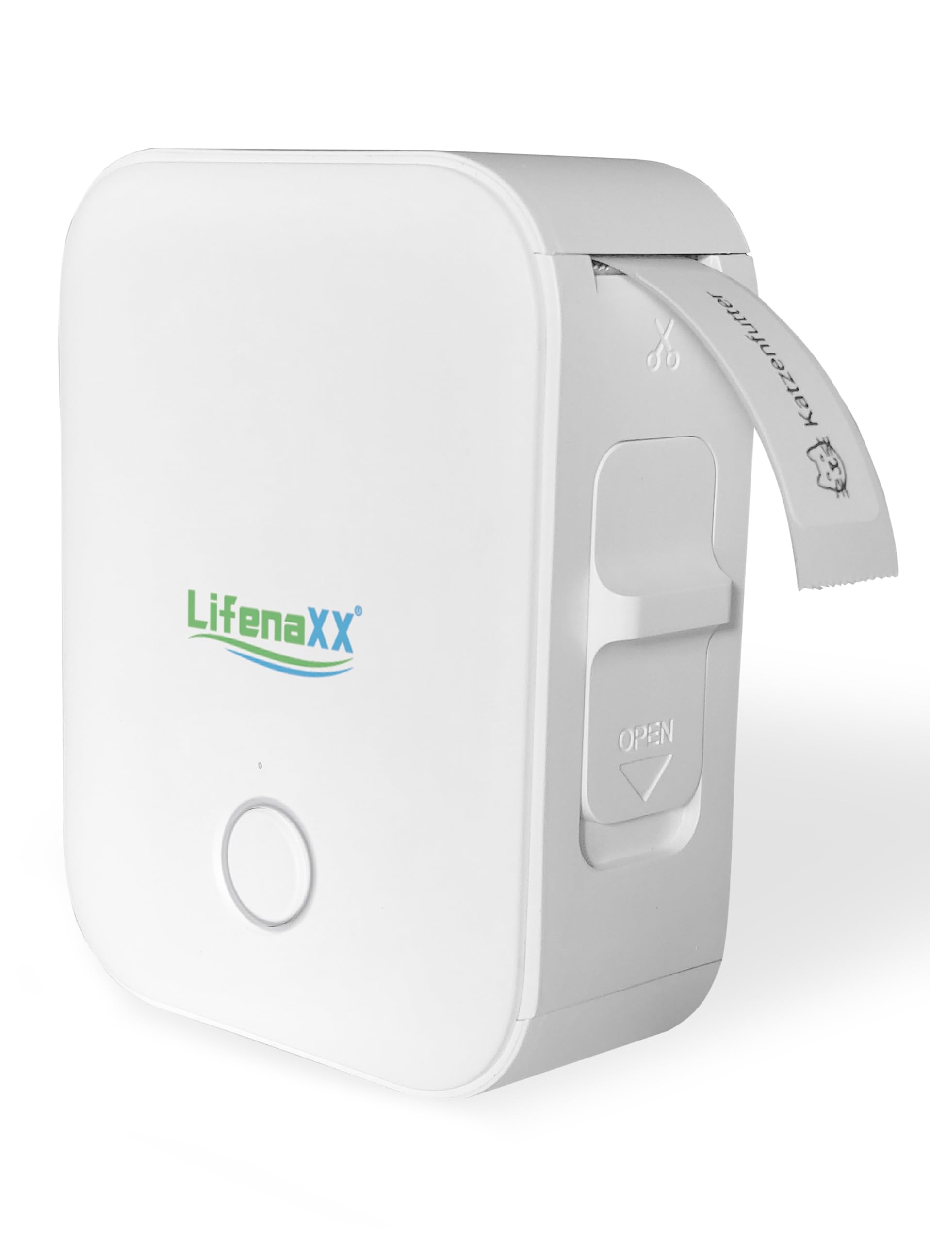 Lifenaxx LX-​048, stampante termica portatile con etichetta - Stampa wireless basata su app, ricaricabile via USB-​C, 1000 etichette per carica - Mini macchina etichettatrice senza inchiostro
