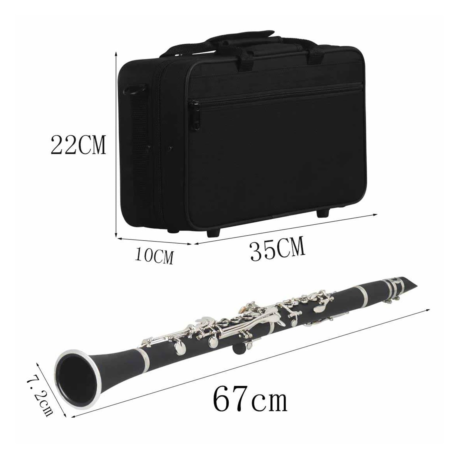 Set clarinetto Kit Di Pulizia Professionale Per Strumenti A Fiato In Sib Per Clarinetto A 17 Tasti