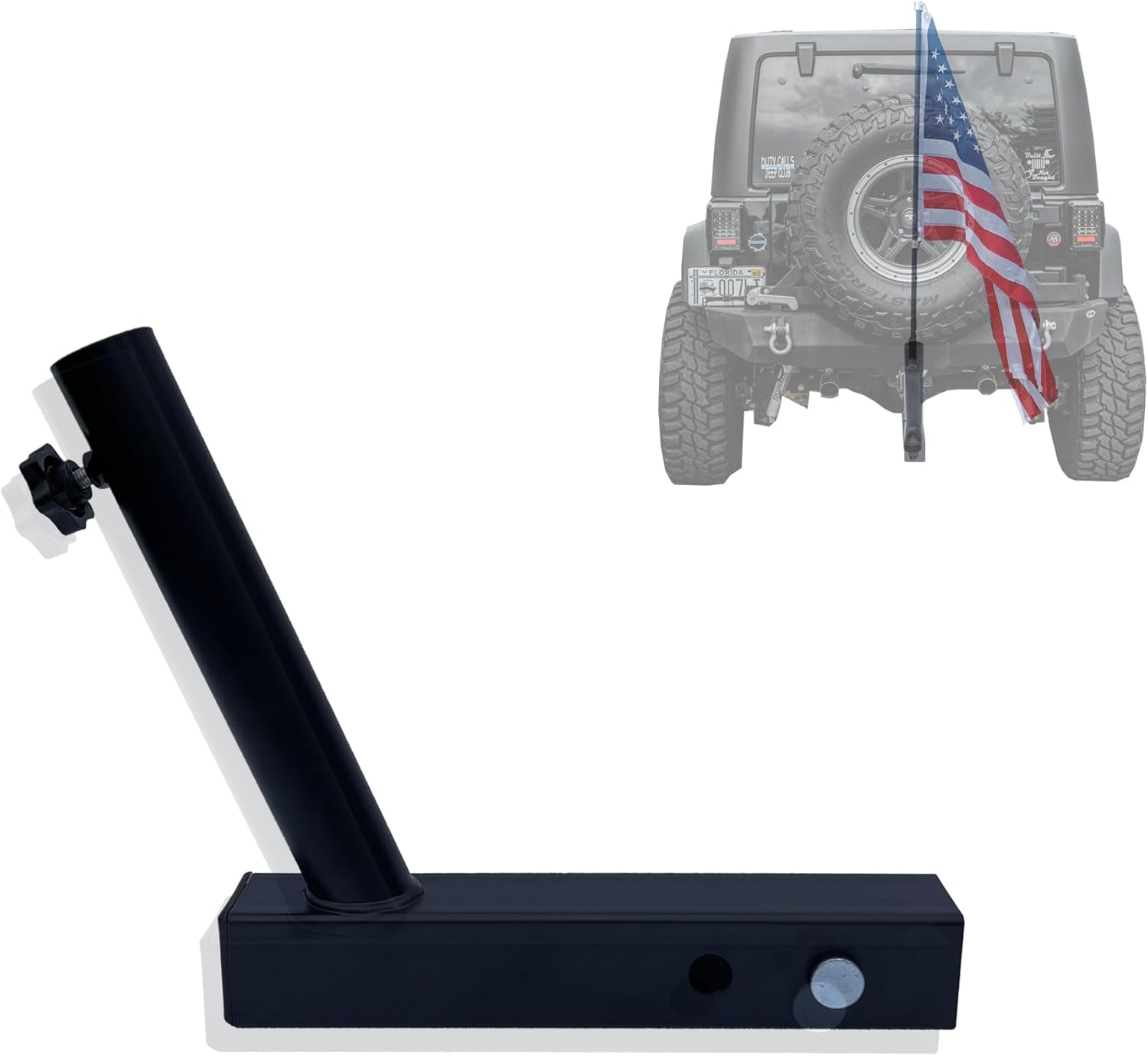 GOORIDA Hitch Flag Pole Holder for Truck, Fits Standard 2
