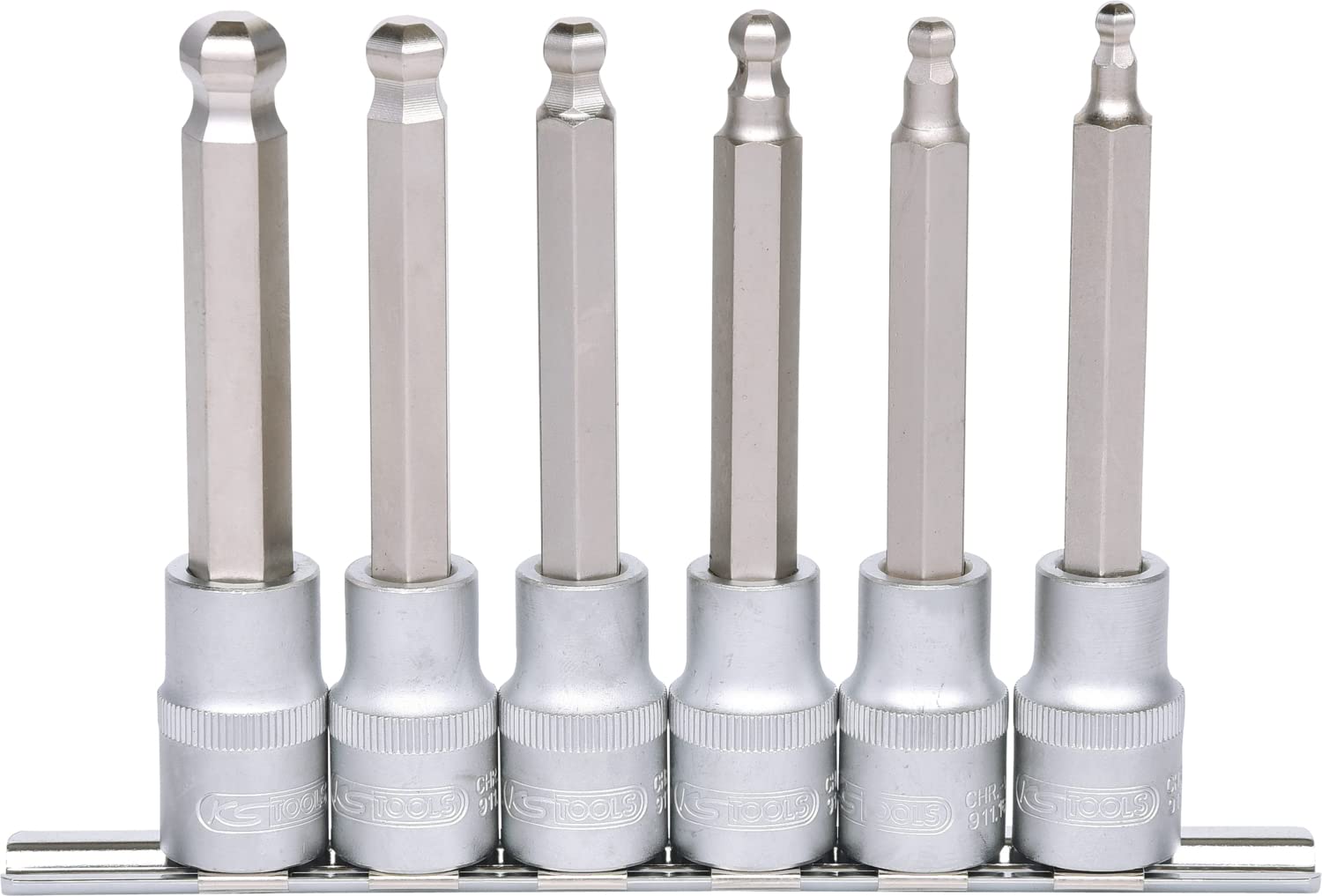 KS Tools 911.1650 1/2" Bit-Stecknuss-Satz Innensechskant, 6-tlg.