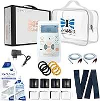 Neurodyn Portátil Ibramed TENS/FES – Aparelho de Eletroestimulação Muscular e Analgésica | 2 Canais Bivolt Recarregável + Kit com Gel, Eletrodos, Faixa e Bolsa