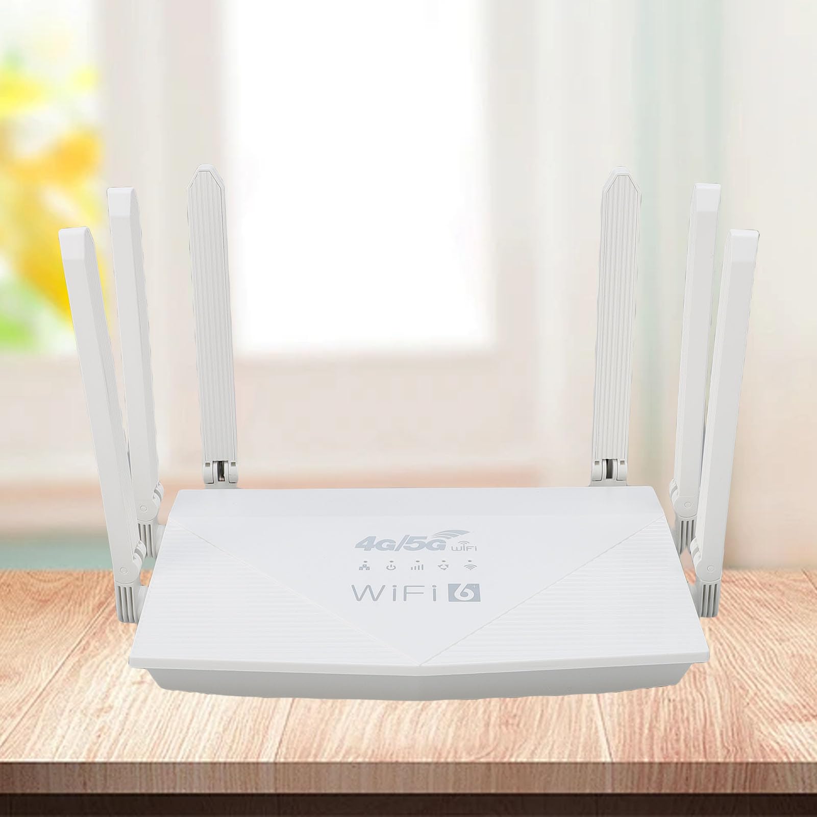 ASHATA 4G 5G LTE-WLAN-Router mit SIM-Kartensteckplatz, 300 Mbit/s WiFi6-Hotspot-Router, USB-Modem Unterstützt Bis zu 32 Geräte mit 6 Antennen für das Heimbüro