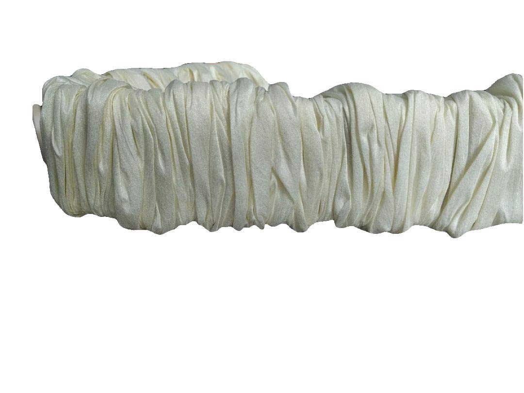 Cord & Chain Cover, 6.5 feet, 2 Pack Silk-Type Fabric, Hook-and-Loop Strip Close - Use for Chandelier, Lighting, Wires (Ivory)