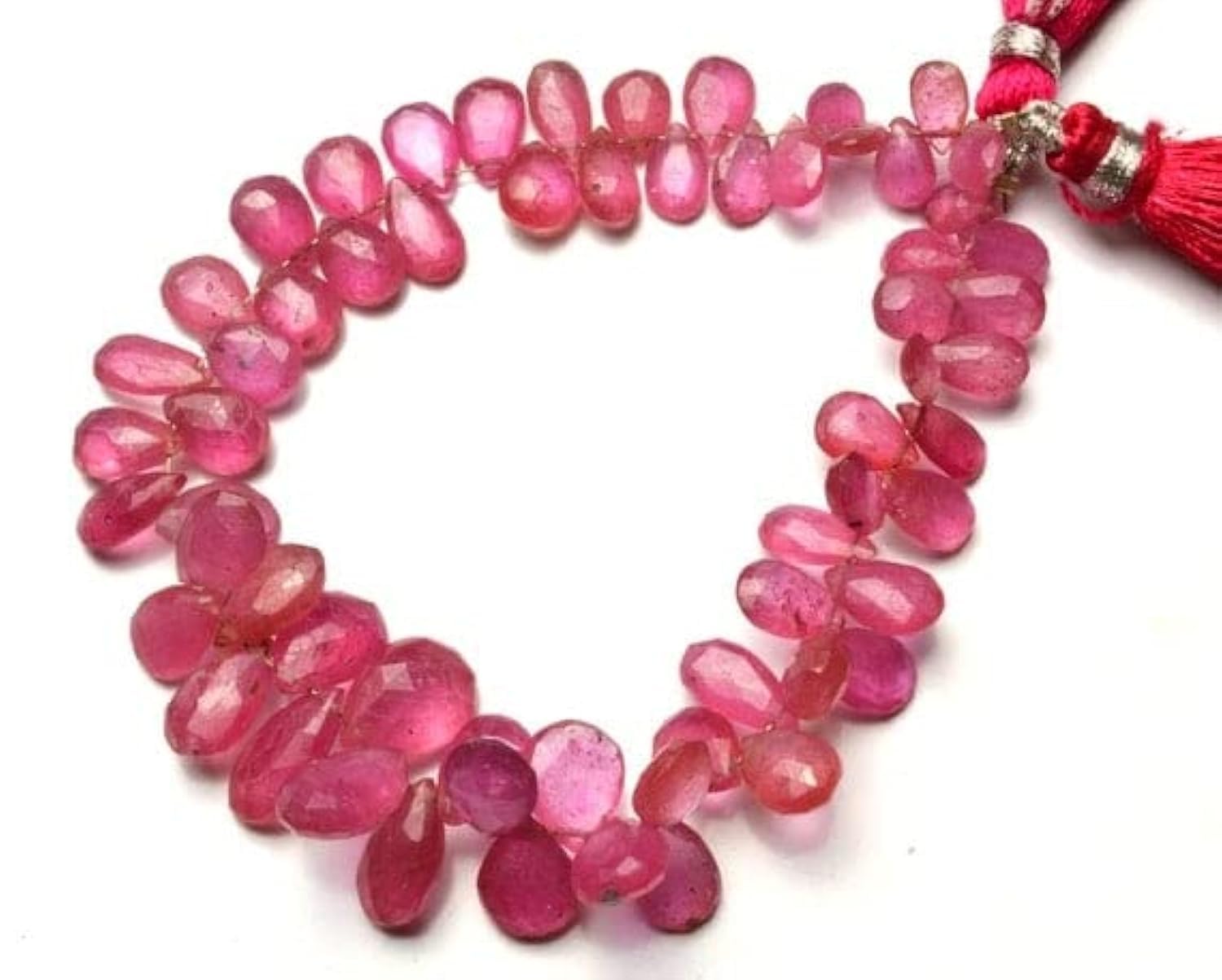 Saphir rose naturel en briolettes facettées pour création de bijoux haut de gamme