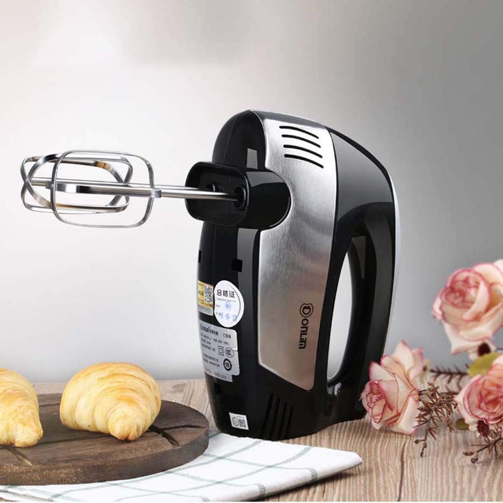 Multi Use 5-Speed Hand Mixer with 304 Stainless Steel Beaters Dough Hooks and Balloon Whisk Attachments 350W Easy to Load and Unload