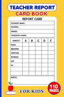 Kids Pretend Teacher Report Card Book: Pretend School Teacher Report Cards for Kids | Interactive Teacher Role Play Notebook | Fun Children's Creative Play