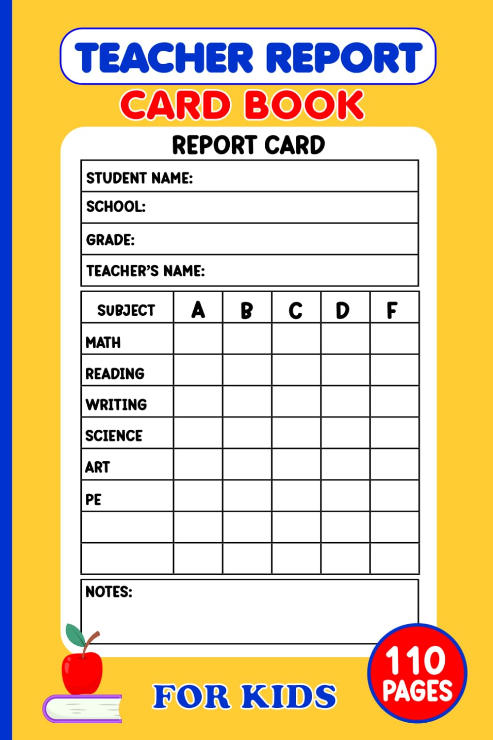 Kids Pretend Teacher Report Card Book: Pretend School Teacher Report Cards for Kids | Interactive Teacher Role Play Notebook | Fun Children's Creative Play