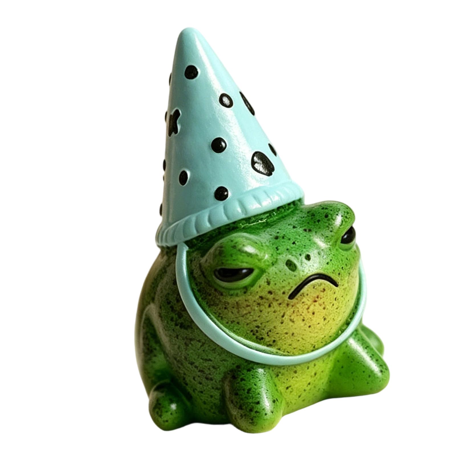 Jazuaiao Whimsical Resin Frogs Sculpture with Party Hat Funny Animal Statue for Garden Yard Lawns and Kids Room Decoration Gift Small Frogs Statue