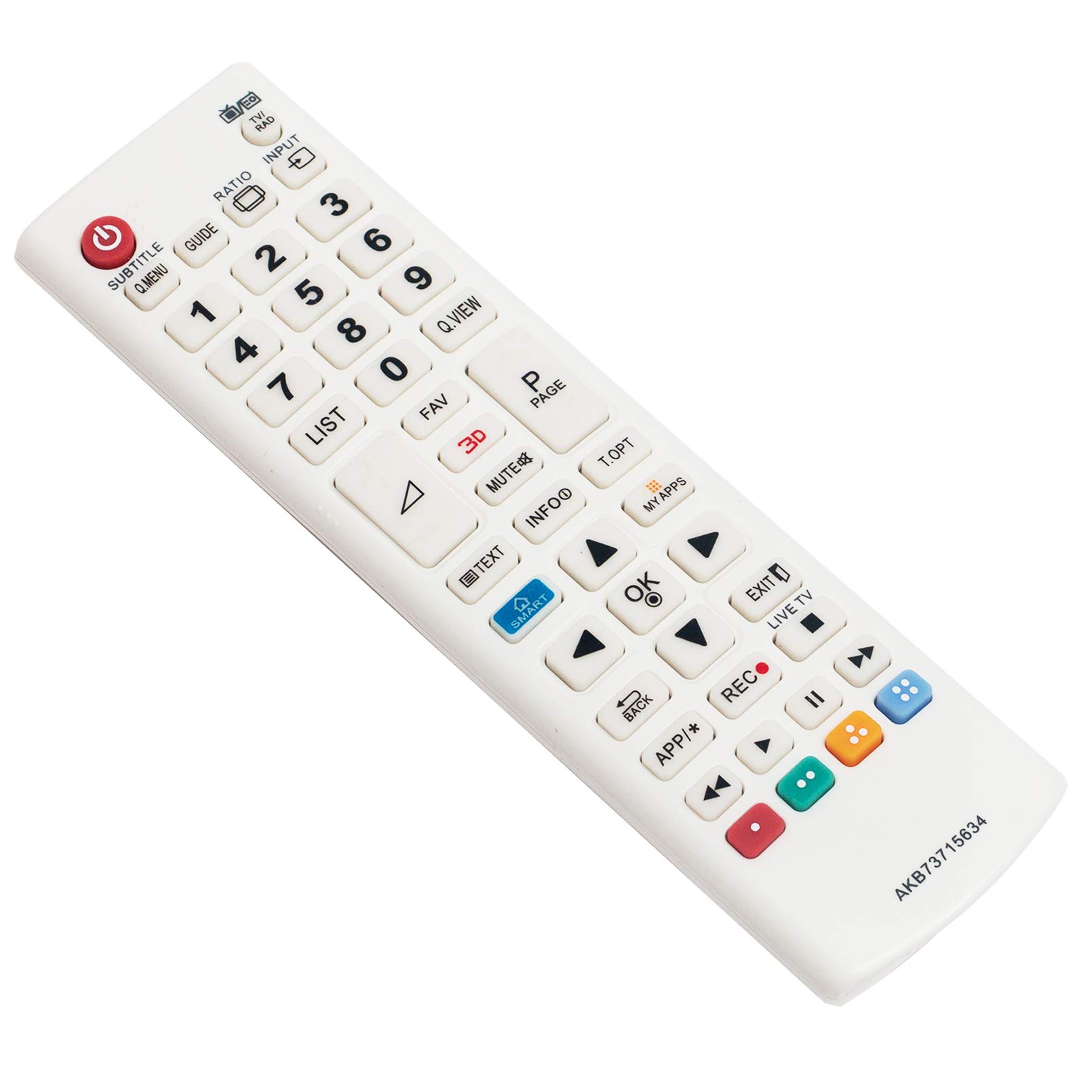 Vinabty AKB73715634 - Telecomando di ricambio per LG 26LN460R 42LN577S 32LN570R 32LN575S 39LN575S 42LN570S 42LN575S 47LN575S 50LN575S 32LN570R 32LN570R 32LN570R 32LN5775S 5S sub AKG B73715601