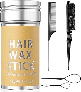 Slick Back Hair Brush Wax Stick Set for Flyaways Stocking Stuffers for Kids Women Diwlai/New Year /Birthday Gifts Hair Accessories for Women Girl Teen Girls Trendy Stuff, Hair Styling Tools Baby Hairs Gel-image-28