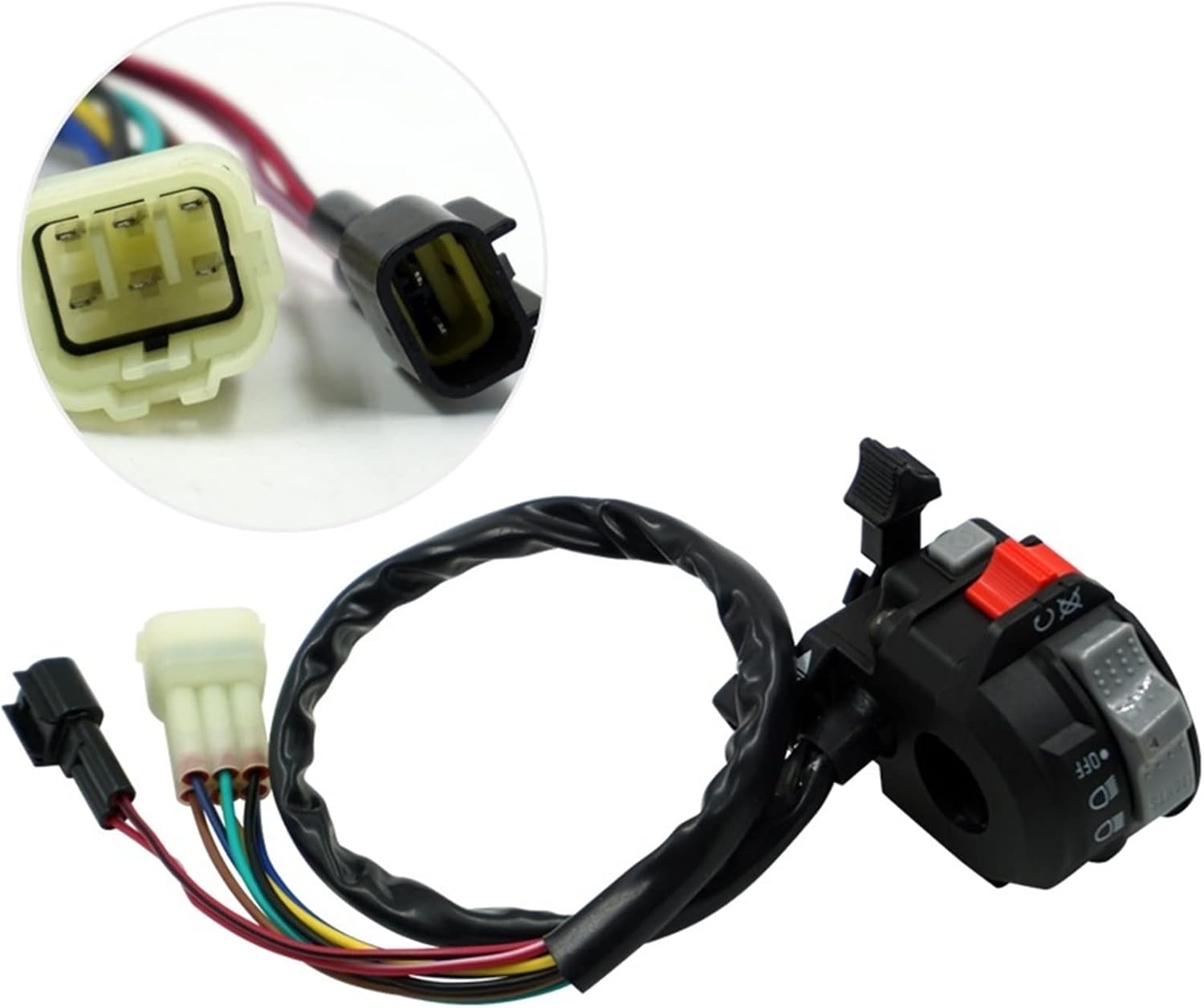 Rayana Left Handlebar Headlight Start Kill Switch Button Compatible for Yamaha Raptor 350 660 Grizzly 350 400 660 Kodiak 400 450, 5LP-83973-01-00