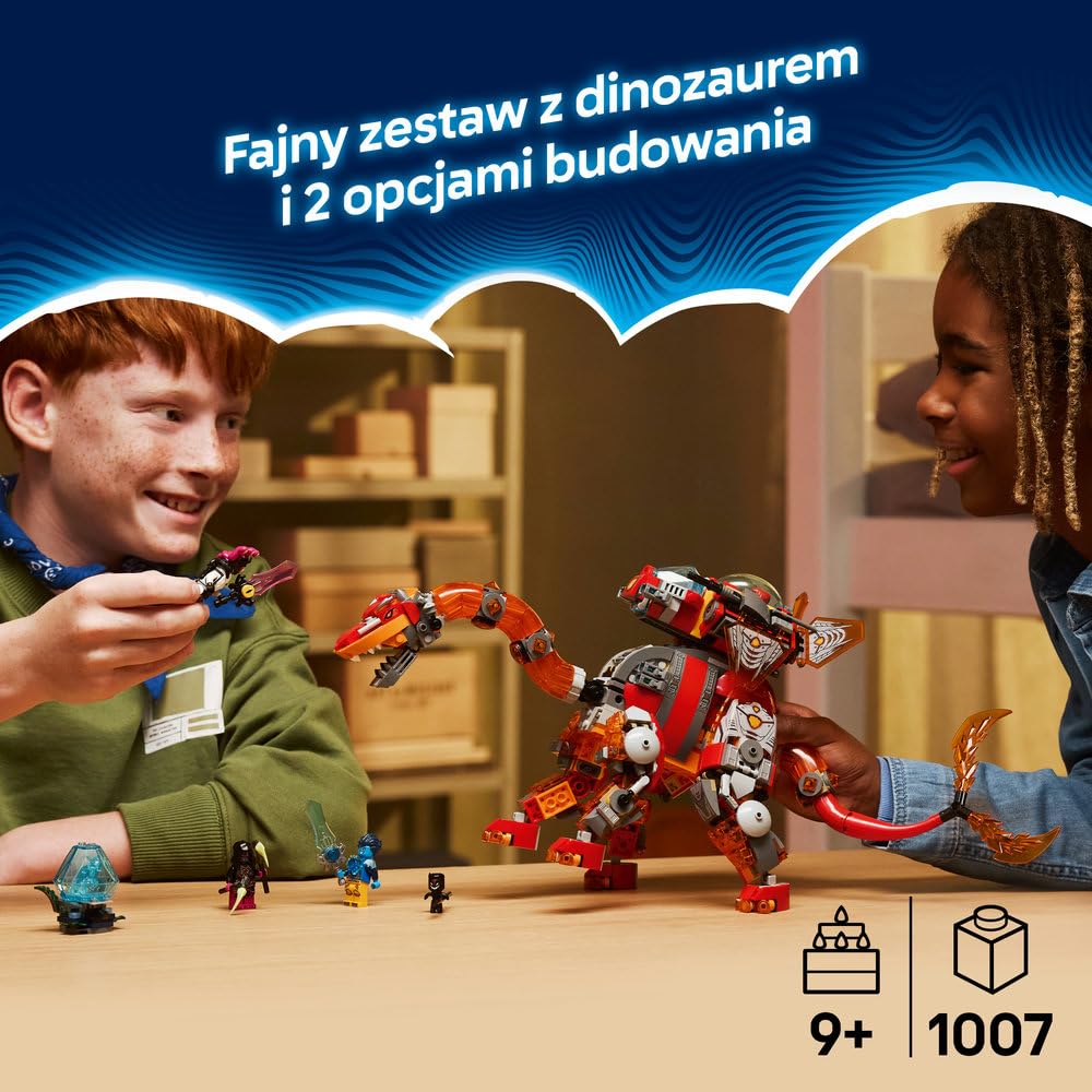 LEGO DREAMZzz Dinostatek kosmiczny 71514 | dinostatek kosmiczny, zestaw klocków, prezent dla chłopca i dziewczynki 9+, przygoda fantasy, 1007 elementów