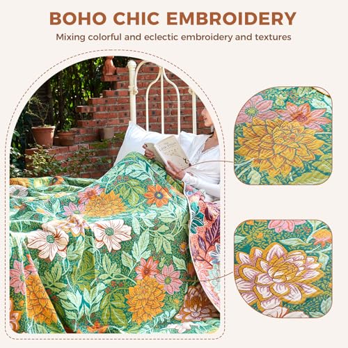 Image of LUTBM Boho Throw Blanket for Couch 50 inchx60 inch, Cotton Decorative Bed Throw